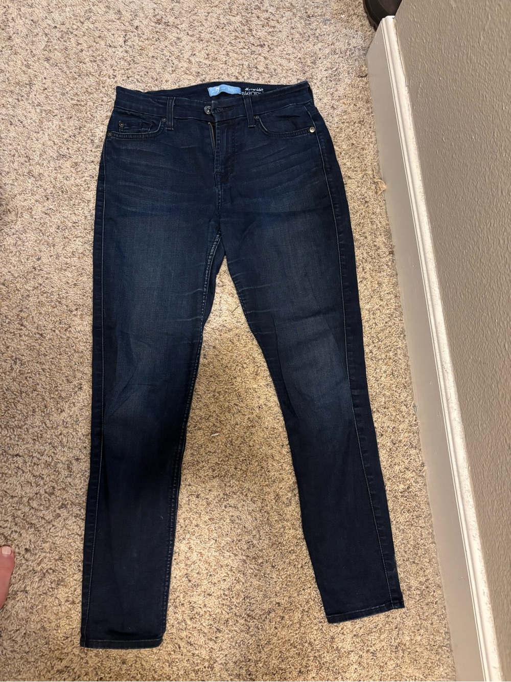 7 For All Mankind Dark Indigo Skinny Jeans